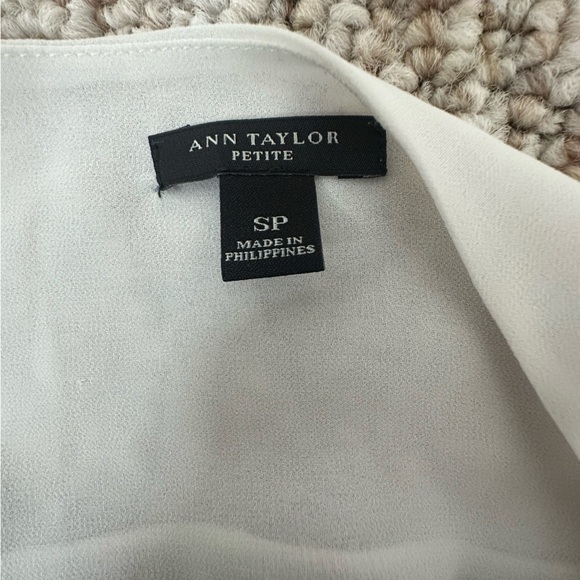 Ann Taylor Asymmetrical Blue Blouse Small petite - Picture 2 of 9